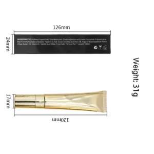Private Label No Logo Temperature Changing Lip Oil, Plant Based Squeeze Tube with Zinc Alloy Tip Plumping Lip Makeup