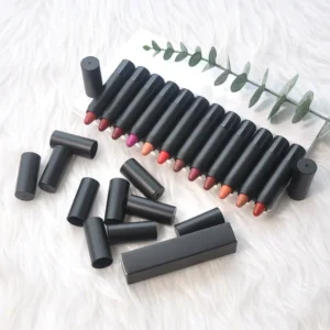 Private Label No Logo Matte Crayon Lipstick, Velvet Hydrating High Pigment Non-transfer Lip Balm Pen