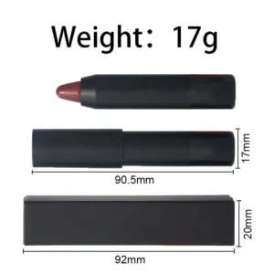 Private Label No Logo Matte Crayon Lipstick, Velvet Hydrating High Pigment Non-transfer Lip Balm Pen
