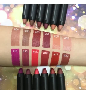 Private Label No Logo Matte Crayon Lipstick, Velvet Hydrating High Pigment Non-transfer Lip Balm Pen