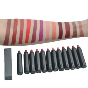 Private Label No Logo Matte Crayon Lipstick, Velvet Hydrating High Pigment Non-transfer Lip Balm Pen