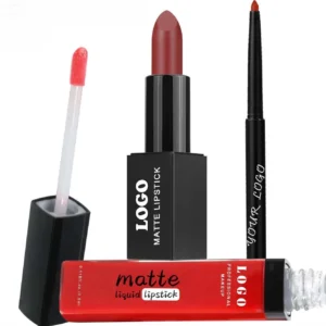 Private Label No Logo Velvet Matte Lipstick Lip Gloss & Lip Liner Complete Lip Makeup Set