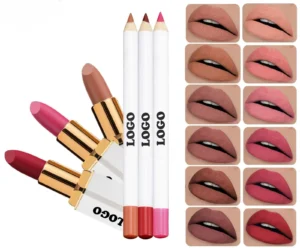 Private Label No Logo Velvet Matte Non-transfer Lipstick & Lip Liner Matching Lip Makeup Set