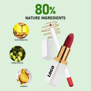 Private Label No Logo Velvet Matte Non-transfer Lipstick & Lip Liner Matching Lip Makeup Set