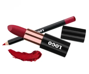 Private Label No Logo Velvet Matte Waterproof Non-transfer Lipstick & Lip Liner Long Lasting Lip Kit