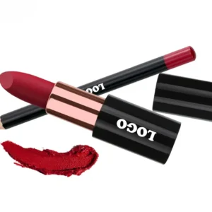Private Label No Logo Velvet Matte Waterproof Non-transfer Lipstick & Lip Liner Long Lasting Lip Kit