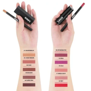 Private Label No Logo Velvet Matte Waterproof Non-transfer Lipstick & Lip Liner Long Lasting Lip Kit