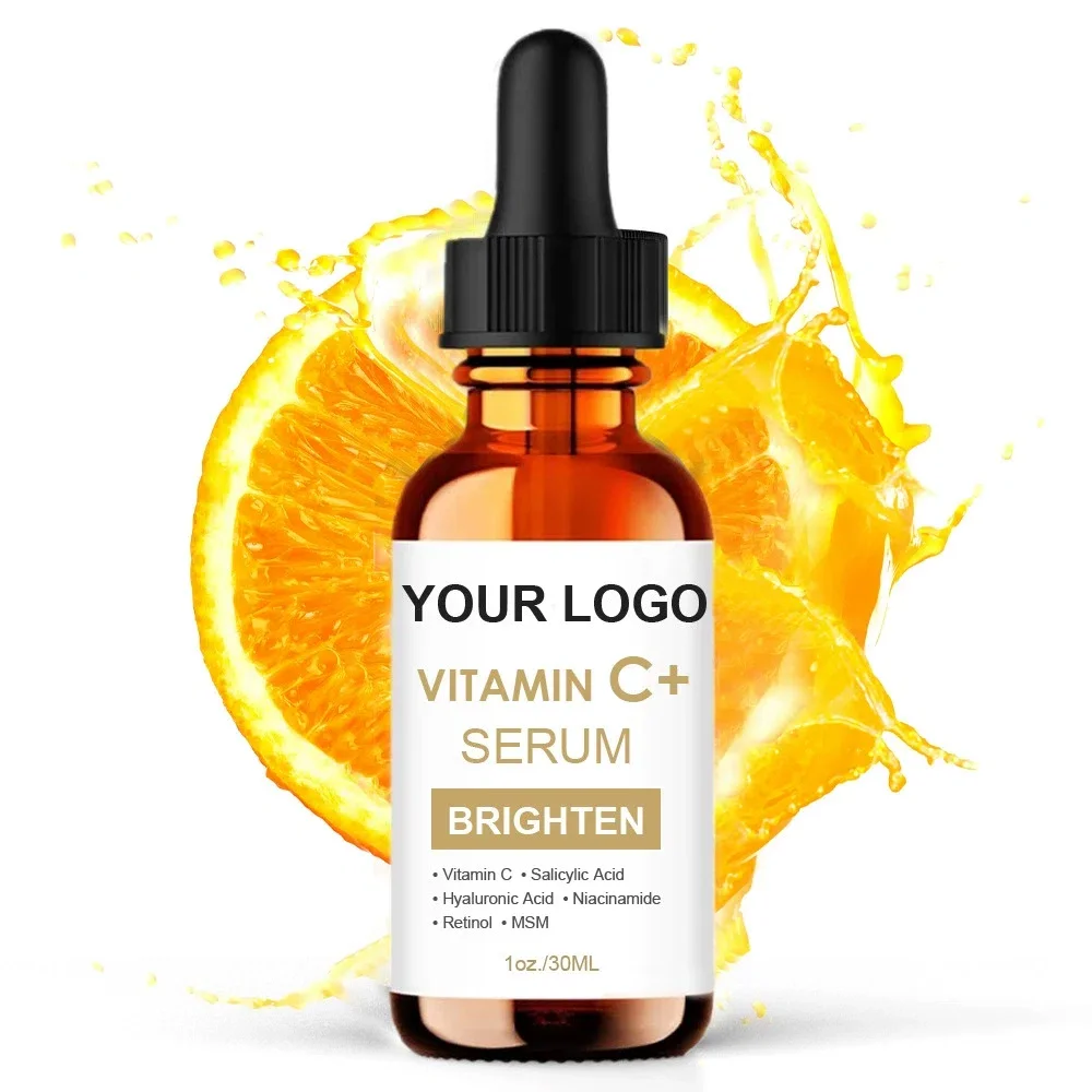 Private Label No Logo 30ml Vitamin C Face Serum, Hydrating Brightening Repair Facial Essence