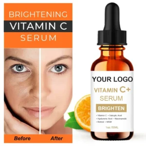 Private Label No Logo 30ml Vitamin C Face Serum, Hydrating Brightening Repair Facial Essence