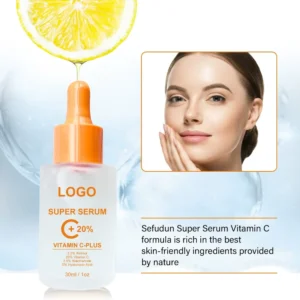 Private Label No Logo 30ml Vitamin C Facial Serum, Firming Hydrating Brightening VC Skin Care Essence