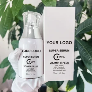 Private Label No Logo 50ml Vitamin C Original Liquid Face Serum, Brightening Hydrating Repair Skin Care Essence
