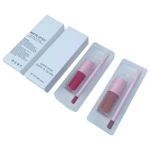 Private Label No Logo Matte Lipstick & Lip Liner Set, Waterproof Long Lasting All-in-one Lip Cosmetic Kit