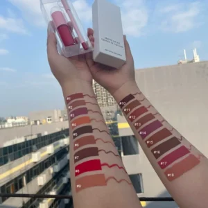 Private Label No Logo Matte Lipstick & Lip Liner Set, Waterproof Long Lasting All-in-one Lip Cosmetic Kit