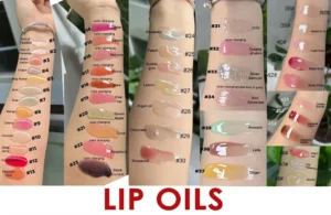 Private Label No Logo Fruit Flavor Plumping Lip Oil, Wavy Design Transparent Hydrating Lip Care Makeup