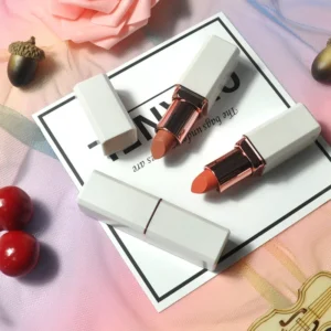 Private Label No Logo White Square Tube Matte Lipstick, Non-transfer Cup Proof Long Wearing Lip Color
