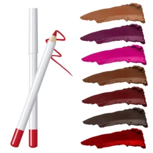 Private Label No Logo Matte White Lip Liner Pencil, Waterproof Long Lasting Fade Resistant Lip Contouring Lipstick