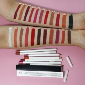 Private Label No Logo Matte White Lip Liner Pencil, Waterproof Long Lasting Fade Resistant Lip Contouring Lipstick