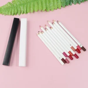 Private Label No Logo Matte White Lip Liner Pencil, Waterproof Long Lasting Fade Resistant Lip Contouring Lipstick