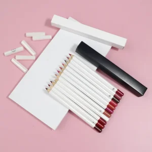 Private Label No Logo Matte White Lip Liner Pencil, Waterproof Long Lasting Fade Resistant Lip Contouring Lipstick