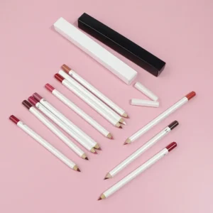 Private Label No Logo Matte White Lip Liner Pencil, Waterproof Long Lasting Fade Resistant Lip Contouring Lipstick