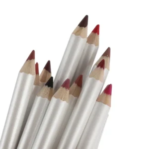 Private Label No Logo Matte Lip Liner, Smooth Easy Pigment Waterproof White Wooden Lip Pencil Lip Makeup Cosmetics