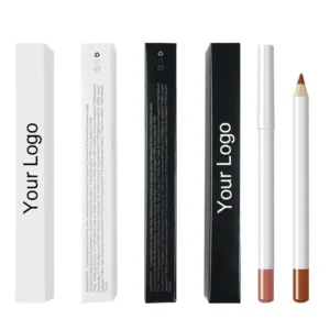 Private Label No Logo Matte Lip Liner, Smooth Easy Pigment Waterproof White Wooden Lip Pencil Lip Makeup Cosmetics
