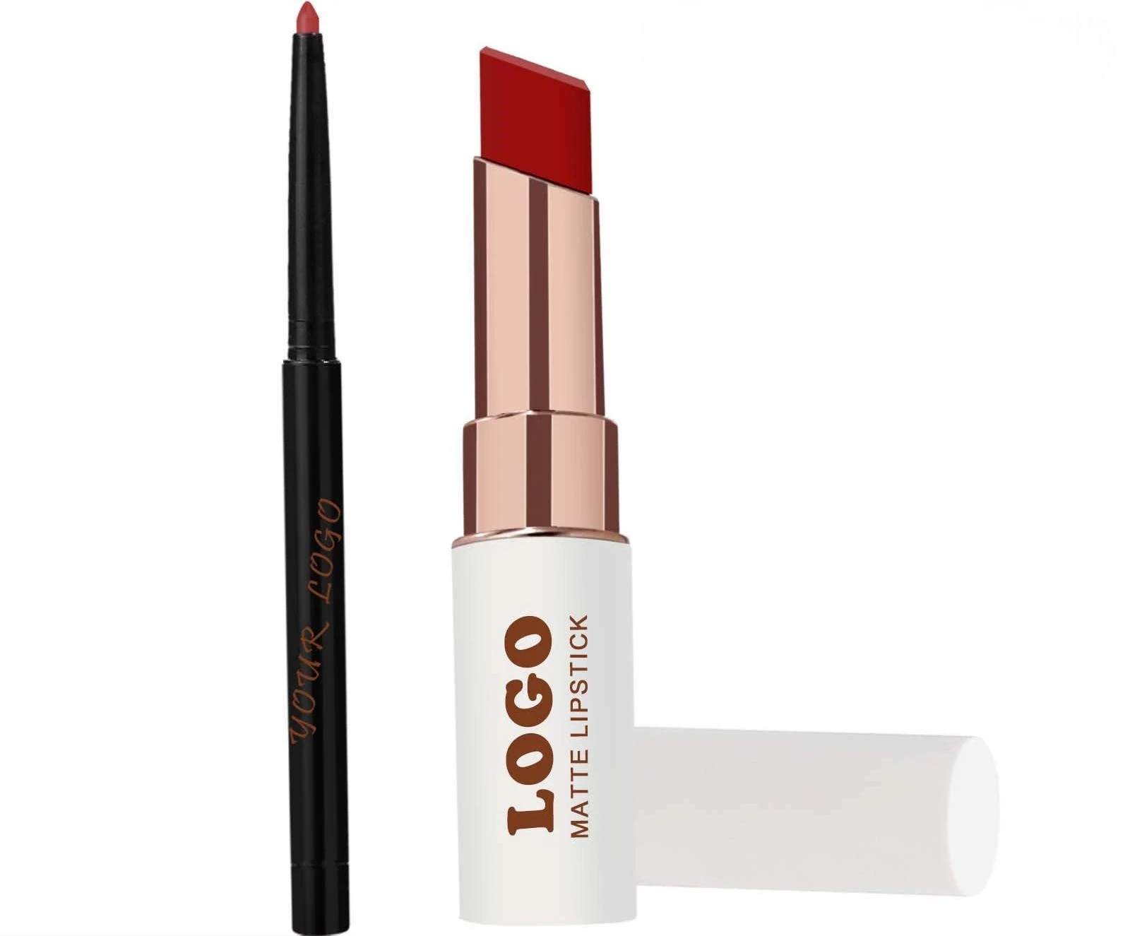 Waterproof Pigmented Matte Retractable Lipstick & Lip Liner Long Lasting Lip Makeup Kit