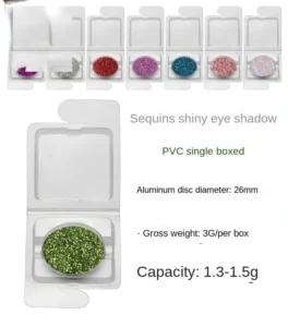 Single Snowflake Glitter Eyeshadow, Matte Shimmer Texture PVC Single Pack Highly Pigment Eye Makeup