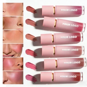 Small Batch Custom Private Label No Logo 6 Shades Liquid Blush, Highly Pigmented Fade Resistant Lightweight Face Rouge Makeup