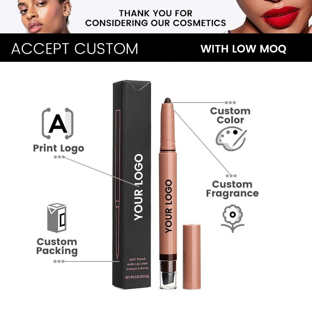 Small Batch Private Label 9 Shades Waterproof Matte Lip Liner, Non Transfer Cup Proof Long Wear Precise Lip Contour Pencil