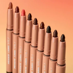 Small Batch Private Label 9 Shades Waterproof Matte Lip Liner, Non Transfer Cup Proof Long Wear Precise Lip Contour Pencil
