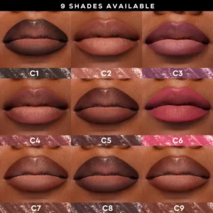Small Batch Private Label 9 Shades Waterproof Matte Lip Liner, Non Transfer Cup Proof Long Wear Precise Lip Contour Pencil