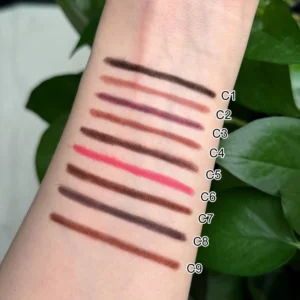 Small Batch Private Label 9 Shades Waterproof Matte Lip Liner, Non Transfer Cup Proof Long Wear Precise Lip Contour Pencil