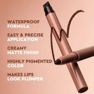 Small Batch Private Label 9 Shades Waterproof Matte Lip Liner, Non Transfer Cup Proof Long Wear Precise Lip Contour Pencil