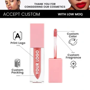 Small Batch Custom Private Label No Logo Clear Colorless Long Lasting Hydrating Lip Gloss Daily Lip Care