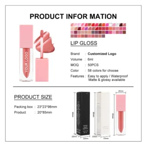 Small Batch Custom Private Label No Logo Clear Colorless Long Lasting Hydrating Lip Gloss Daily Lip Care