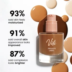 Small Batch Private Label No Logo 30ml Round Glass Bottle Waterproof Matte Liquid Foundation, Full Coverage Long Wear Base Makeup