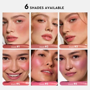 Small Batch Custom Private Label No Logo 6 Shades Highly Pigmented Liquid Blush, Fade Resistant Lightweight Facial Rouge