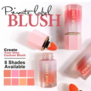 Small Batch Custom Private Label No Logo 8 Shades Liquid Blush, Highly Pigmented Lightweight Long Lasting Face Rouge