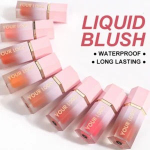 Small Batch Custom Private Label No Logo 8 Shades Liquid Blush, Highly Pigmented Lightweight Long Lasting Face Rouge