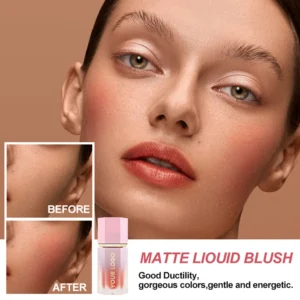 Small Batch Custom Private Label No Logo 8 Shades Liquid Blush, Highly Pigmented Lightweight Long Lasting Face Rouge
