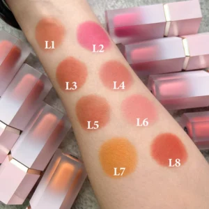 Small Batch Custom Private Label No Logo 8 Shades Liquid Blush, Highly Pigmented Lightweight Long Lasting Face Rouge
