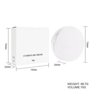 Small Batch Wholesale Private Label No Logo Long Wear BB Cream Cushion with Powder Puff, Hydrating Full Coverage Base Makeup