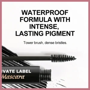 Small Batch Private Label No Logo Waterproof Smudge Resistant Black Mascara, Lengthening Curling Volumizing Long Lasting Eyelash Makeup