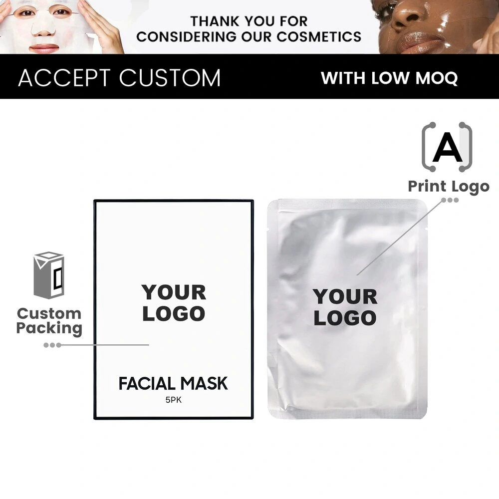 Small Batch Custom Private Label Hydrating Cleansing Sheet Facial Mask, Moisture Lock Nourishing Skin Care