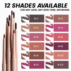 Small Batch Private Label No Logo Nude Waterproof Matte Lip Liner, Non Transfer Long Wear Precise Lip Contour Pencil