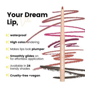 Small Batch Private Label No Logo Nude Waterproof Matte Lip Liner, Non Transfer Long Wear Precise Lip Contour Pencil