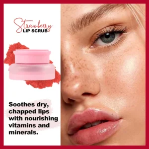 Small Batch Custom Private Label No Logo Strawberry Scent Lip Scrub, Exfoliating Dead Skin Remover Hydrating Lip Care