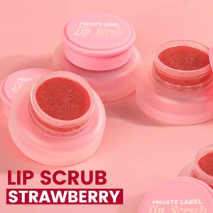 Small Batch Custom Private Label No Logo Strawberry Scent Lip Scrub, Exfoliating Dead Skin Remover Hydrating Lip Care