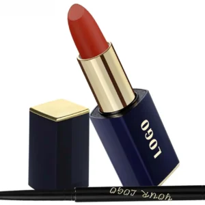 2 In 1 Square Tube Matte Non-transfer Lipstick & Lip Liner Long Wear Lip Makeup Set